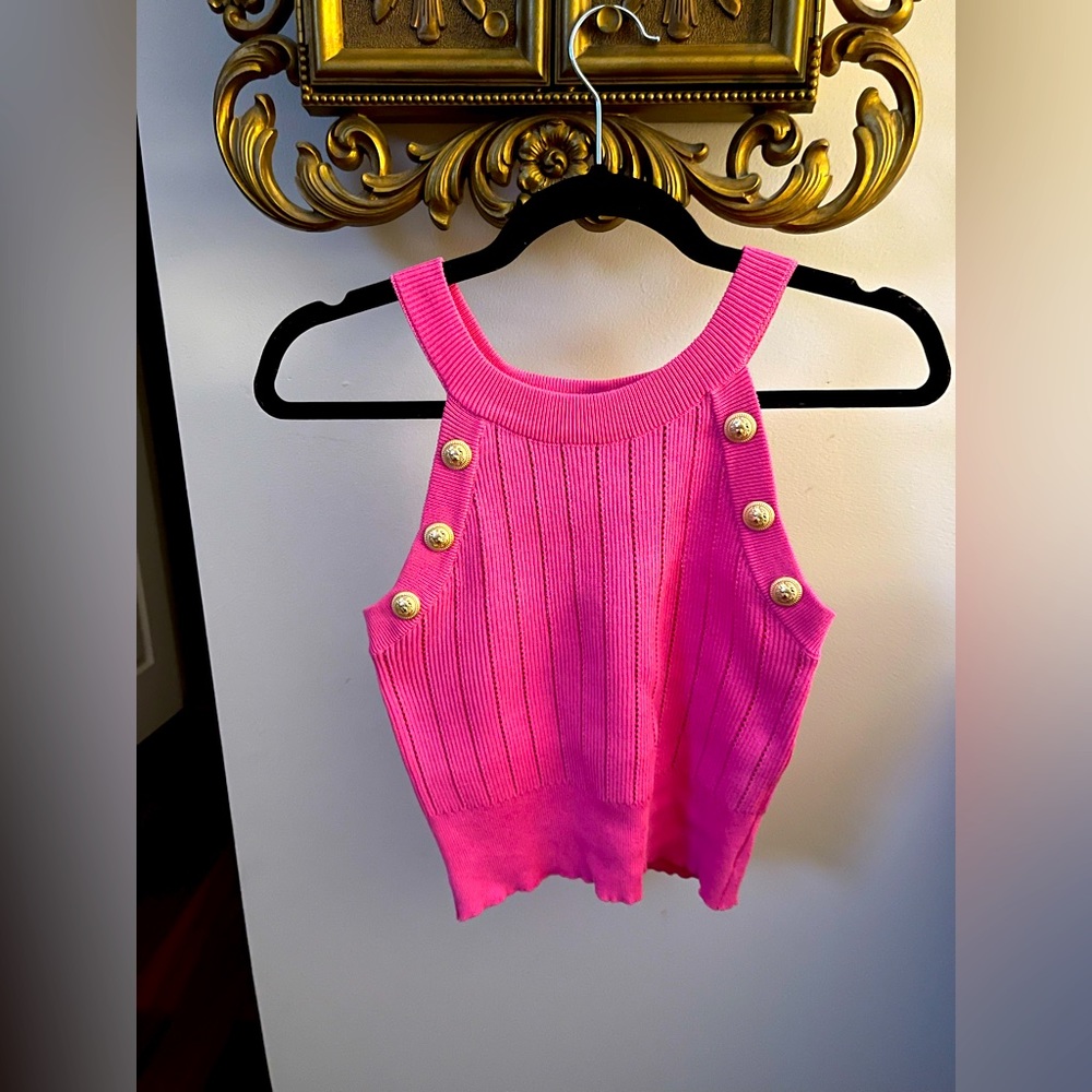 Pink halter top